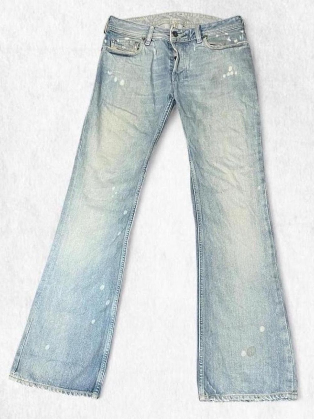 Diesel ZATHAN bootcut flare jeans with white distress detailing  28x32